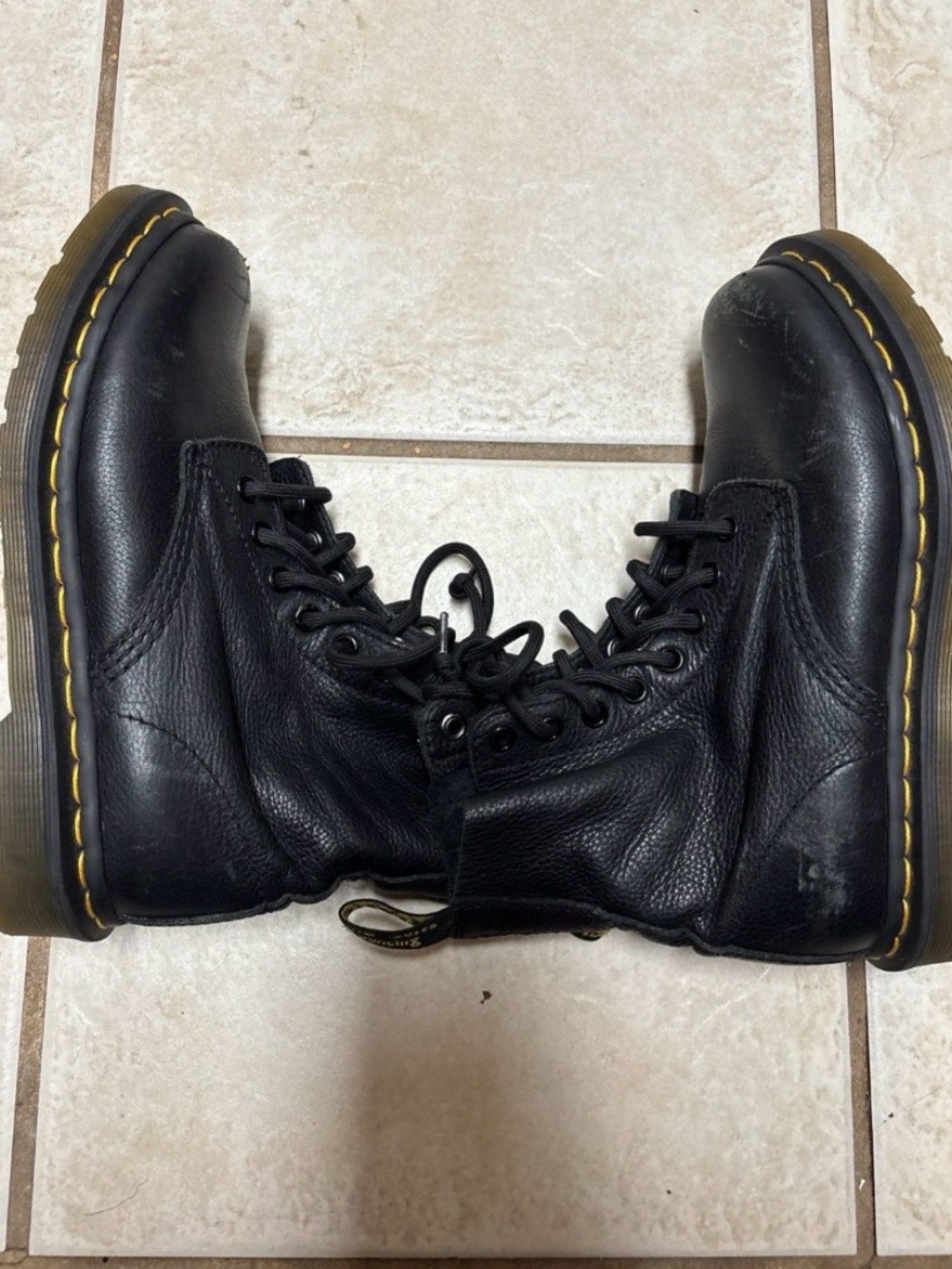 Dr. Martens 1460 Pascal Virginia Soft Leather Black Boots Size 6 Grunge - Picture 5 of 9